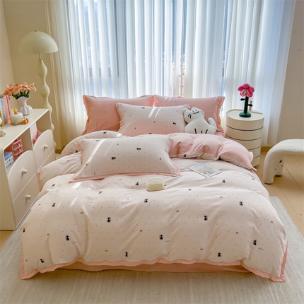 91家纺网 家纺一手货源 找家纺 （总）五月家纺 2025新款四层纱印花四件套