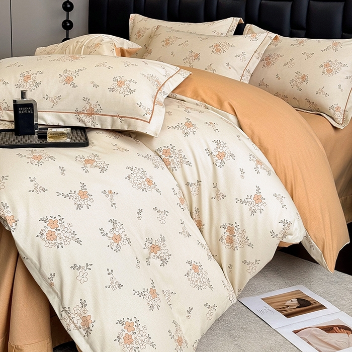 91家纺网 家纺一手货源 找家纺 海洋家纺 2025新款全棉磨毛四件套 含香