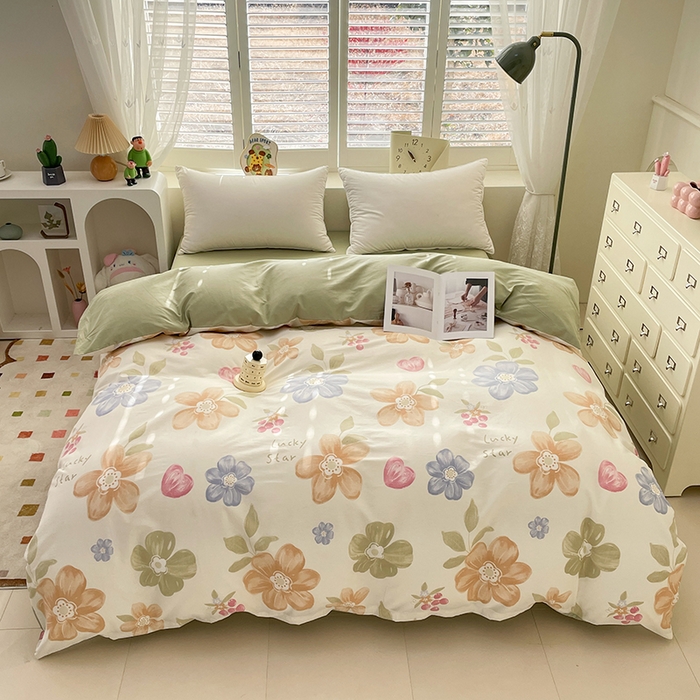 91家纺网 家纺一手货源 找家纺 宜家坊 2025新款全棉13070单床单床笠纯棉单品枕套床笠床单（有预缩尺寸 售后无忧 免费提供买家秀） 云锦花卉