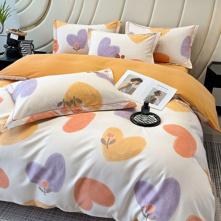 海洋家纺 2025新款全棉磨毛四件套 佳丽斯