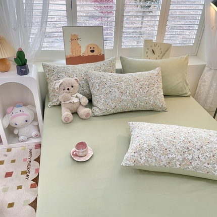 91家纺网 家纺一手货源 找家纺 （总）宜家坊 2025新款全棉13070单床单床笠纯棉单品枕套床笠床单（有预缩尺寸 售后无忧 免费提供买家秀）