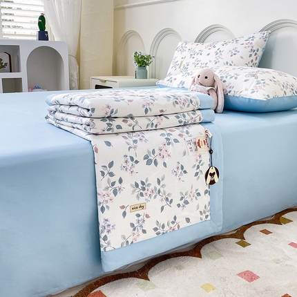 丫丫2025新款里外全棉棉花夏被风格2 叶情并茂