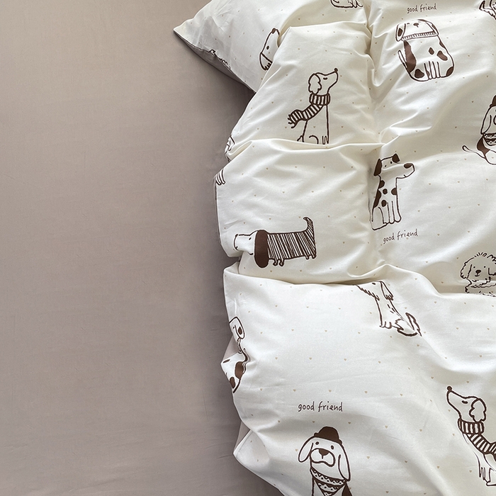 91家纺网 家纺一手货源 找家纺 宜家坊 2025新款全棉13070单床单床笠纯棉单品枕套床笠床单（有预缩尺寸 售后无忧 免费提供买家秀） 休闲狗