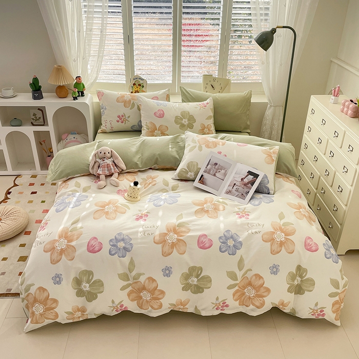 91家纺网 家纺一手货源 找家纺 宜家坊 2025新款全棉13070单床单床笠纯棉单品枕套床笠床单（有预缩尺寸 售后无忧 免费提供买家秀） 云锦花卉