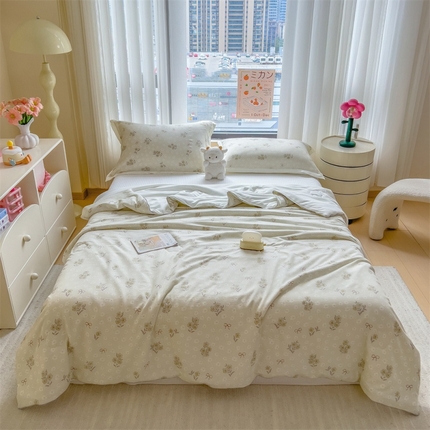 91家纺网 家纺一手货源 找家纺 （总）五月家纺 2025新款四层纱多功能夏被 被子被芯