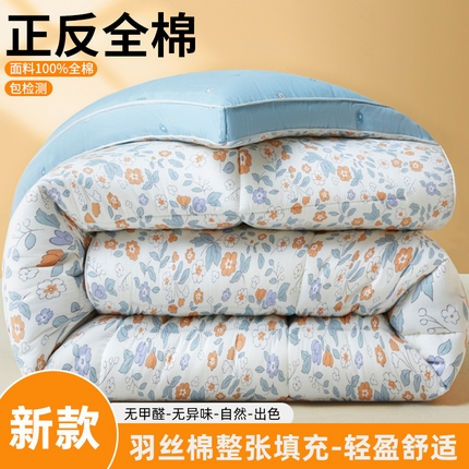 91家纺网 家纺一手货源 找家纺 （总）帕拉美拉 2025新款100%全棉小清新立体冬被学生被子被芯
