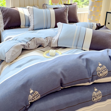 91家纺网 家纺一手货源 找家纺 （总）佑佳家纺 2024新款140克磨毛印花植物羊绒单被套磨毛四件套