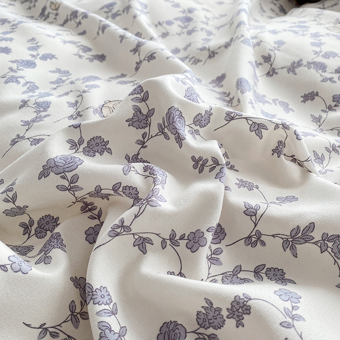 91家纺网 家纺一手货源 找家纺 提花大世界 2025直播热款A类针织棉双层纱夹棉床盖床裙花边单件三件四件套 春日之花