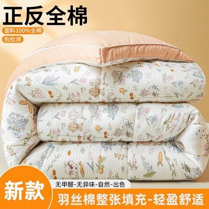 91家纺网 家纺一手货源 找家纺 （总）帕拉美拉 2025新款100%全棉小清新立体冬被学生被子被芯