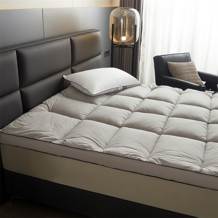91家纺网 家纺一手货源 找家纺 丽诺床垫 2025新款全棉纯棉防螨软床垫-风格二 五星酒店全棉软床垫-灰色-5cm