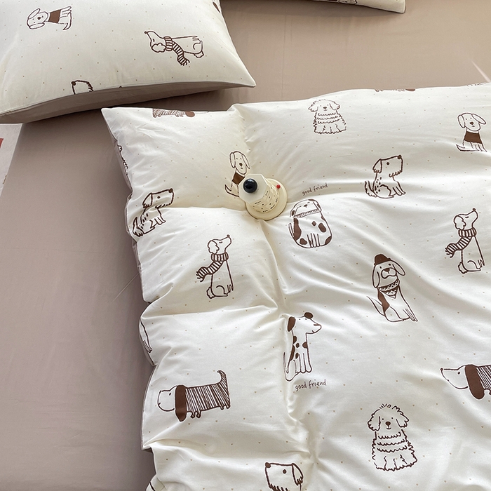 91家纺网 家纺一手货源 找家纺 宜家坊 2025新款全棉13070单床单床笠纯棉单品枕套床笠床单（有预缩尺寸 售后无忧 免费提供买家秀） 休闲狗