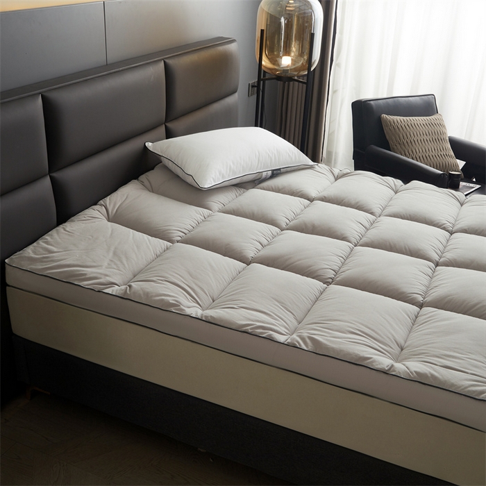 91家纺网 家纺一手货源 找家纺 丽诺床垫 2025新款全棉纯棉防螨软床垫-风格二 五星酒店全棉软床垫-灰色-10cm