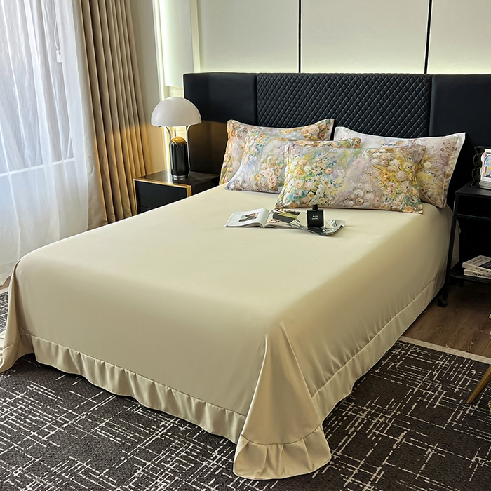 91家纺网 家纺一手货源 找家纺 仟网汇 2025新款棉代尔轻奢系列四件套 华尔兹