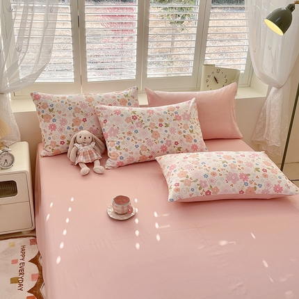 91家纺网 家纺一手货源 找家纺 （总）宜家坊 2025新款全棉13070单床单床笠纯棉单品枕套床笠床单（有预缩尺寸 售后无忧 免费提供买家秀）