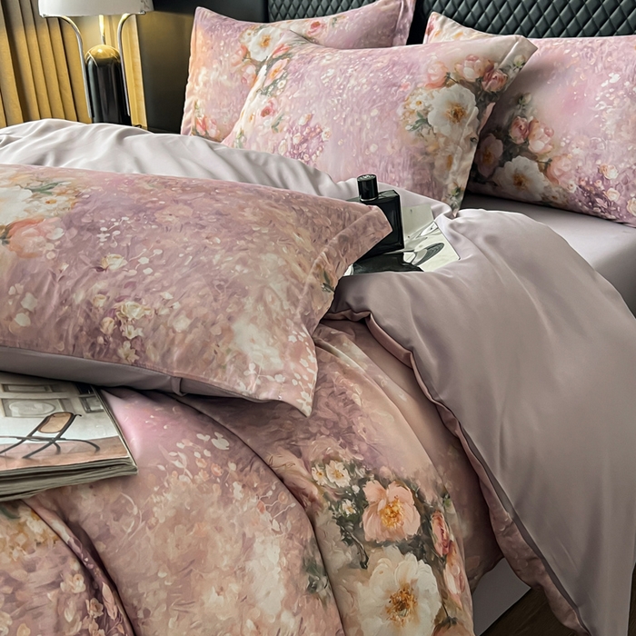 91家纺网 家纺一手货源 找家纺 仟网汇 2025新款棉代尔轻奢系列四件套 苏珊