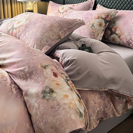 91家纺网 家纺一手货源 找家纺 仟网汇 2025新款棉代尔轻奢系列四件套 苏珊