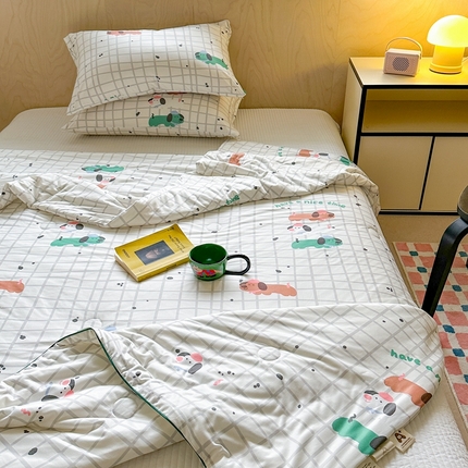 91家纺网 家纺一手货源 找家纺 （总）暖生活 2025新款冰激淋凉感丝夏被系列