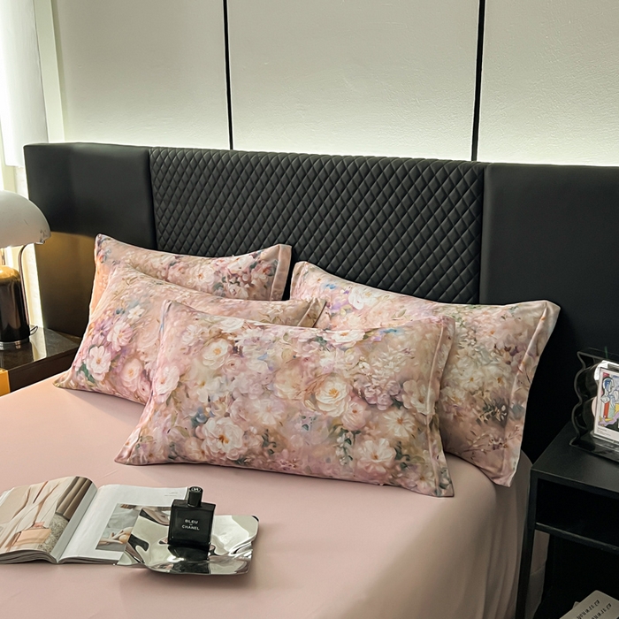 91家纺网 家纺一手货源 找家纺 仟网汇 2025新款棉代尔轻奢系列四件套 梅芙