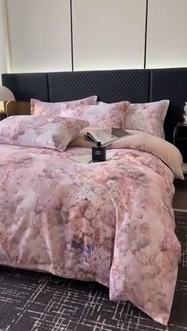 91家纺网 家纺一手货源 找家纺 仟网汇 2025新款棉代尔轻奢系列四件套 华尔兹