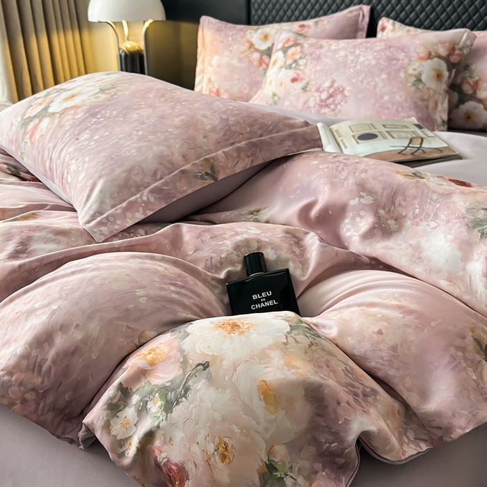 91家纺网 家纺一手货源 找家纺 仟网汇 2025新款棉代尔轻奢系列四件套 苏珊