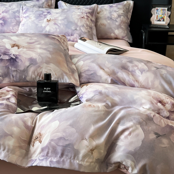 91家纺网 家纺一手货源 找家纺 仟网汇 2025新款棉代尔轻奢系列四件套 劳拉