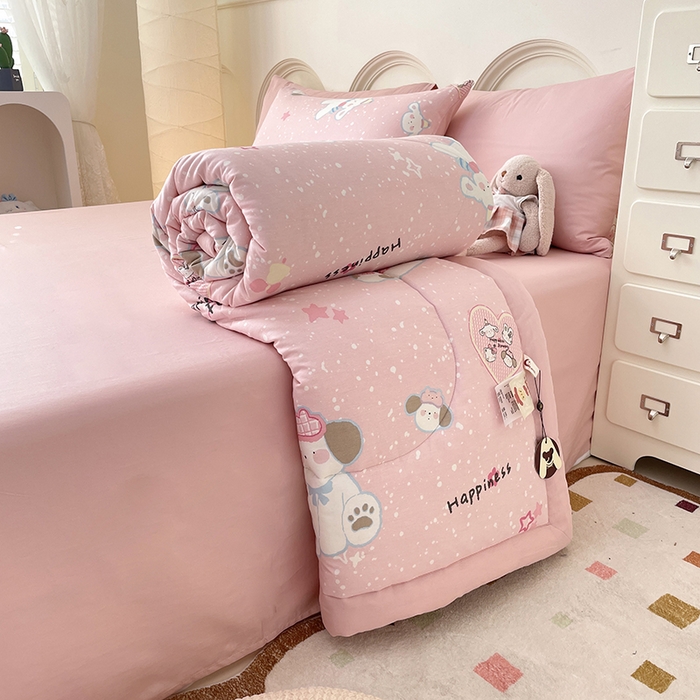 91家纺网 家纺一手货源 找家纺 丫丫2025新款里外全棉棉花夏被风格2 童话镇