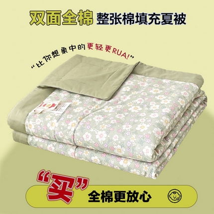 91家纺网 家纺一手货源 找家纺 （总）丫丫家纺2025全棉夏被碎花卡通小清新简约纯棉夏凉被夏被四件套三件套风格三