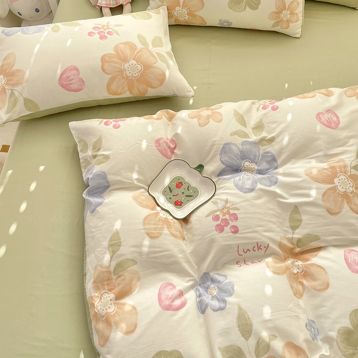 91家纺网 家纺一手货源 找家纺 宜家坊 2025新款全棉13070单床单床笠纯棉单品枕套床笠床单（有预缩尺寸 售后无忧 免费提供买家秀） 云锦花卉