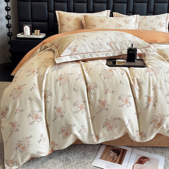 91家纺网 家纺一手货源 找家纺 海洋家纺 2025新款全棉磨毛四件套 含香