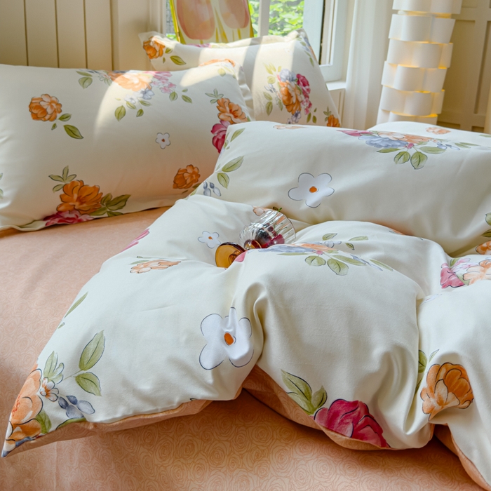 91家纺网 家纺一手货源 找家纺 （总）佑佳家纺 2024新款140克磨毛印花植物羊绒单被套磨毛四件套