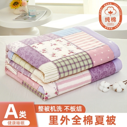 91家纺网 家纺一手货源 找家纺 （总）黛妮雅 2025新款全棉印花棉花被纯棉单件夏被夏凉被空调被 夏被四件套