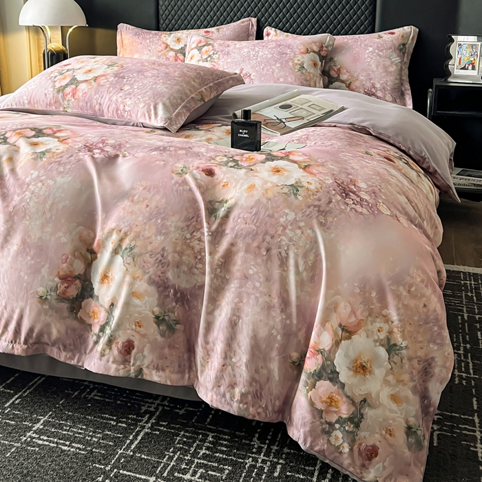 91家纺网 家纺一手货源 找家纺 仟网汇 2025新款棉代尔轻奢系列四件套 苏珊