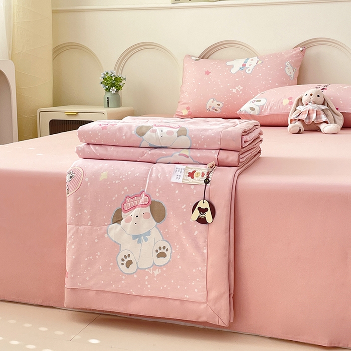 91家纺网 家纺一手货源 找家纺 丫丫2025新款里外全棉棉花夏被风格2 童话镇