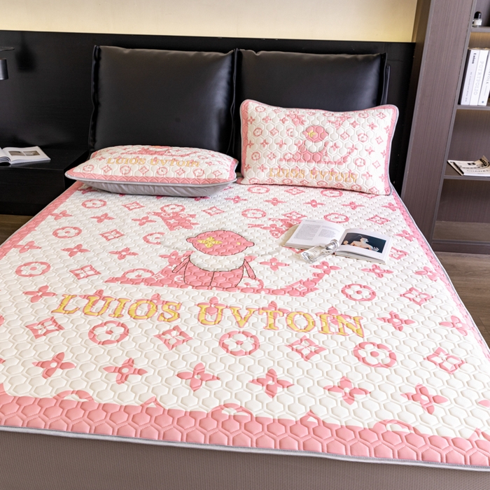 91家纺网 家纺一手货源 找家纺 摩卡（乐趣） 2025新品乳胶凉席 太阳花粉