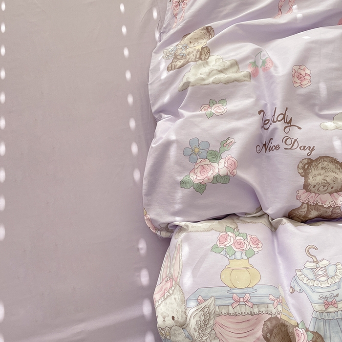 91家纺网 家纺一手货源 找家纺 宜家坊 2025新款全棉13070单床单床笠纯棉单品枕套床笠床单（有预缩尺寸 售后无忧 免费提供买家秀） 童话镇