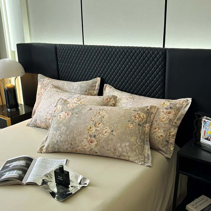 91家纺网 家纺一手货源 找家纺 仟网汇 2025新款棉代尔轻奢系列四件套 妮娜