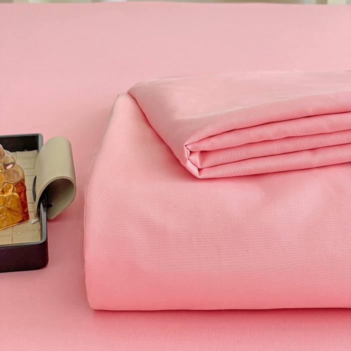 91家纺网 家纺一手货源 找家纺 金丝兔 2025新款亲肤纯色床笠系列 纯色床笠-叠拍图-玉色