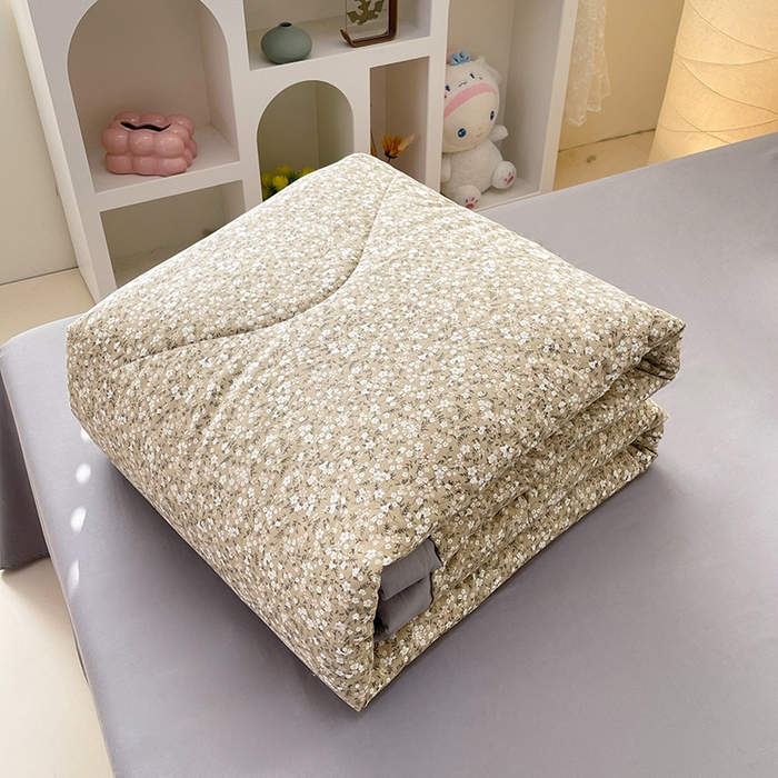 91家纺网 家纺一手货源 找家纺 丫丫2025新款里外全棉棉花夏被风格2 柳兰霞草