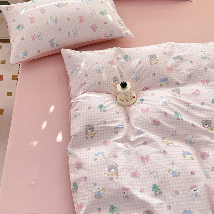 91家纺网 家纺一手货源 找家纺 宜家坊 2025新款全棉13070单床单床笠纯棉单品枕套床笠床单（有预缩尺寸 售后无忧 免费提供买家秀） 小不点们