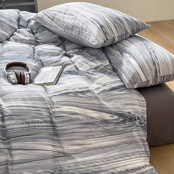 91家纺网 家纺一手货源 找家纺 窝米 2025新品简约时尚双层纱系列四件套 慕尼黑