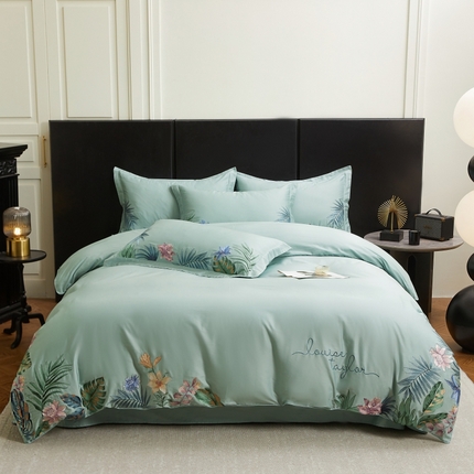 91家纺网 家纺一手货源 找家纺 布乐意（总）2025新款全棉刺绣四件套长绒棉四件套全棉四件套