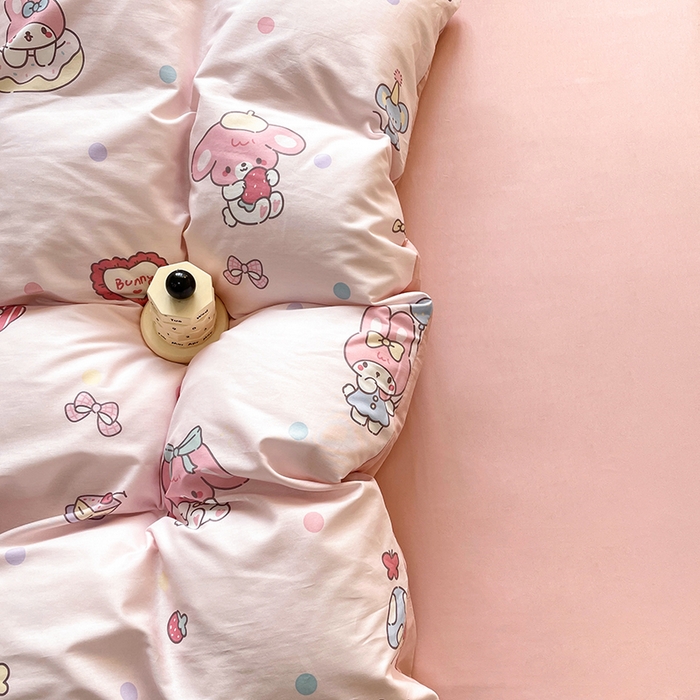 91家纺网 家纺一手货源 找家纺 宜家坊 2025全棉13070单被套印花小清新卡通碎花纯棉单品被套枕套（有预缩售后无忧 免费提供买家秀） 美乐乐蒂