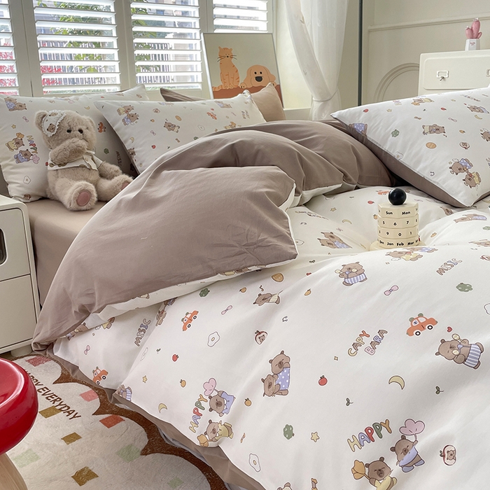 91家纺网 家纺一手货源 找家纺 宜家坊 2025新款全棉13070单床单床笠纯棉单品枕套床笠床单（有预缩尺寸 售后无忧 免费提供买家秀） 卡皮吧啦