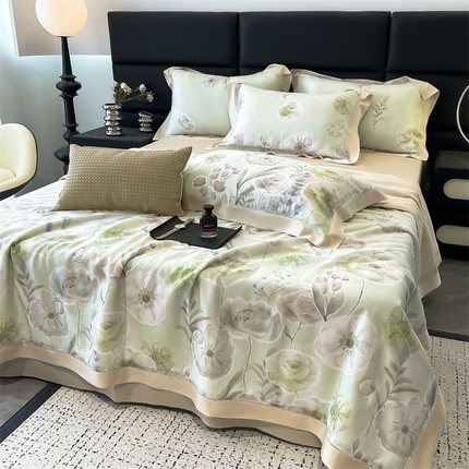 91家纺网 家纺一手货源 找家纺 （总）朵希曼 2025春夏新款50S镂空天丝夏被夏凉被空调被夏被四件套