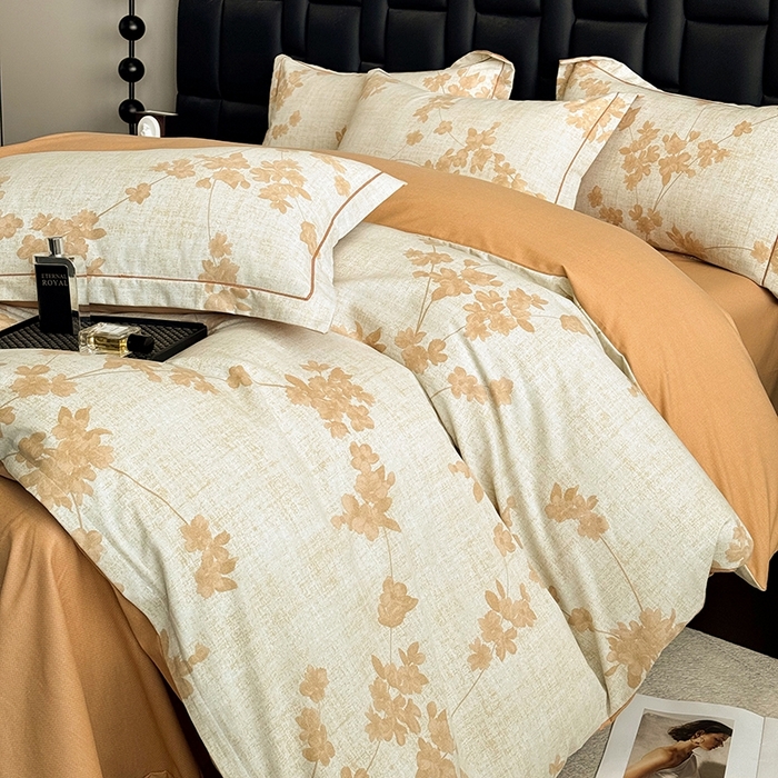 91家纺网 家纺一手货源 找家纺 海洋家纺 2026新款全棉磨毛四件套 巴黎春天