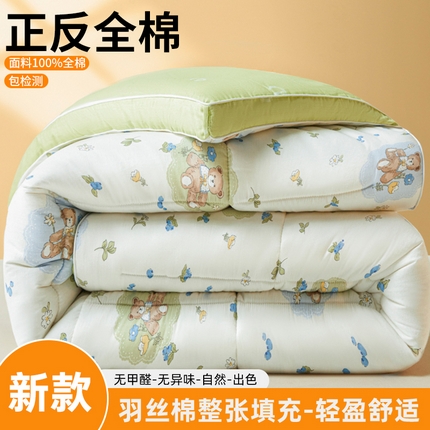 91家纺网 家纺一手货源 找家纺 （总）帕拉美拉 2025新款100%全棉小清新立体冬被学生被子被芯