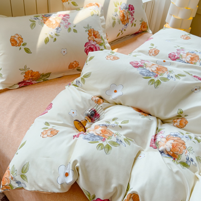 91家纺网 家纺一手货源 找家纺 （总）佑佳家纺 2024新款140克磨毛印花植物羊绒单被套磨毛四件套