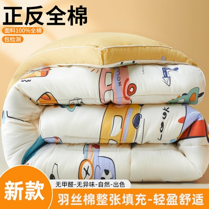 91家纺网 家纺一手货源 找家纺 （总）帕拉美拉 2025新款100%全棉小清新立体冬被学生被子被芯