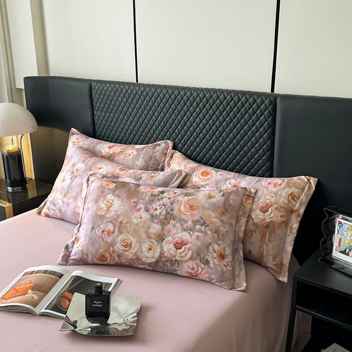 91家纺网 家纺一手货源 找家纺 仟网汇 2025新款棉代尔轻奢系列四件套 安妮