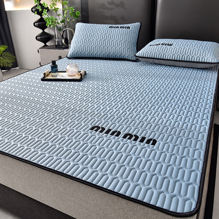 91家纺网 家纺一手货源 找家纺 炫拼家纺 2025新款平铺款乳胶凉席-minmin minmin宾利蓝